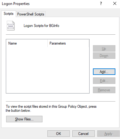 پنچره تنظیمات پالیسی Logon